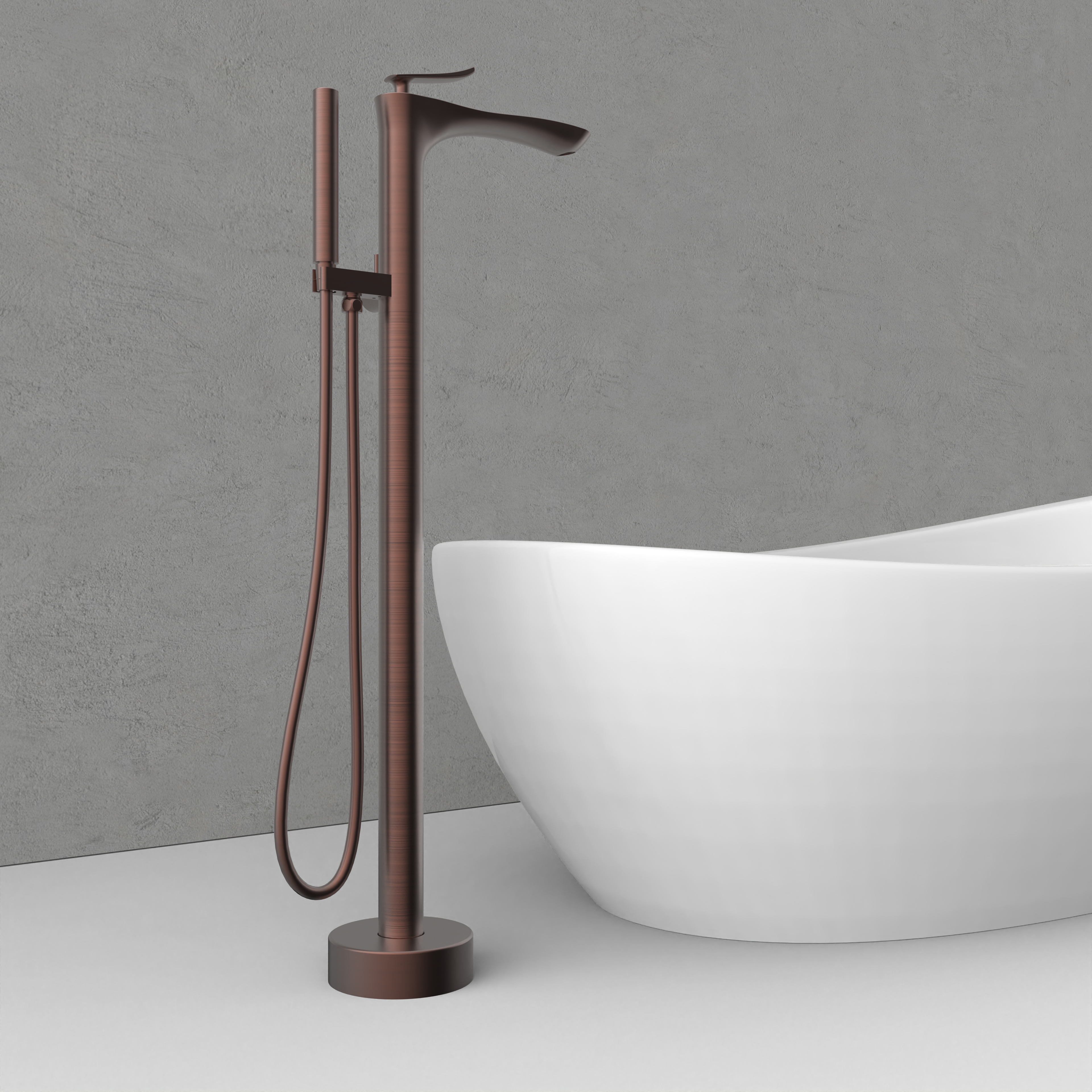 ORB finish floor mounted tub filler ORB finish floor mounted tub filler