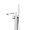 Chic Satin Nickel Floor-mounted Freestanding Bathtub Faucet