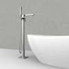 Chic Satin Nickel Floor-mounted Freestanding Bathtub Faucet