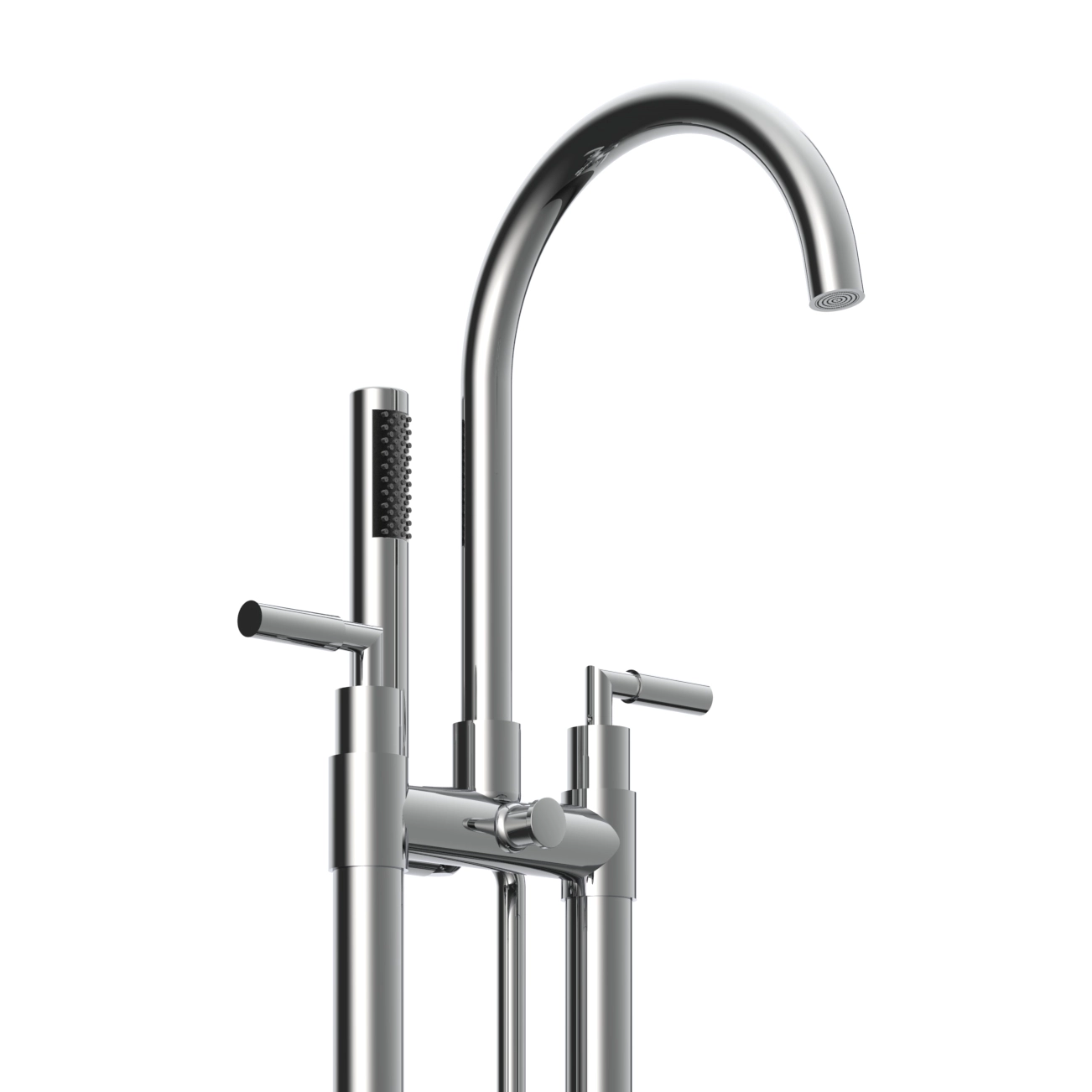 Stylish Durable Brass Floor Mounted Bathtub Faucet For Modern Aesthetics