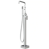 Spiral Square Brass Floor Mounted Bathtub Faucet