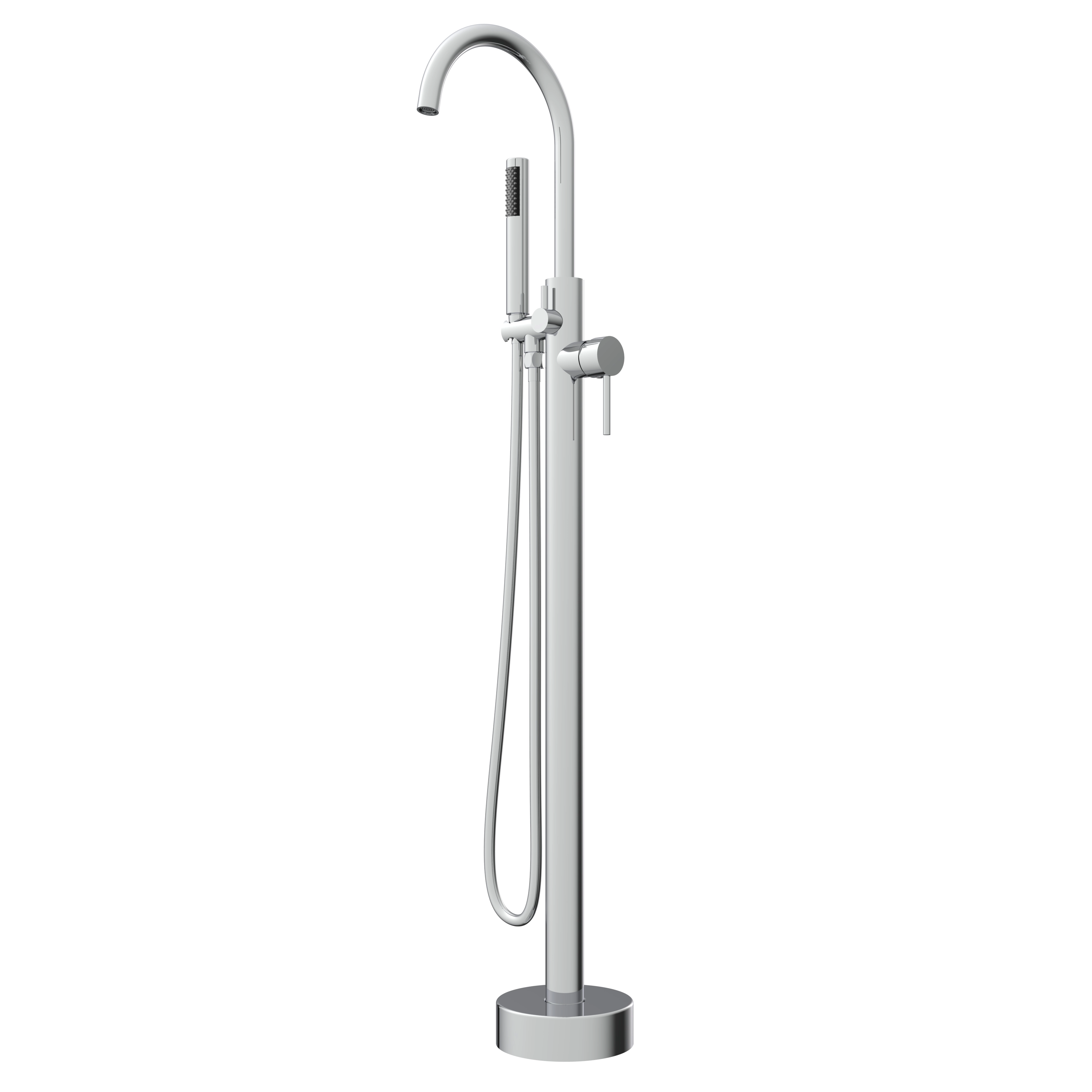 Swan Spout Gliter Polished Chrome Tub Filler