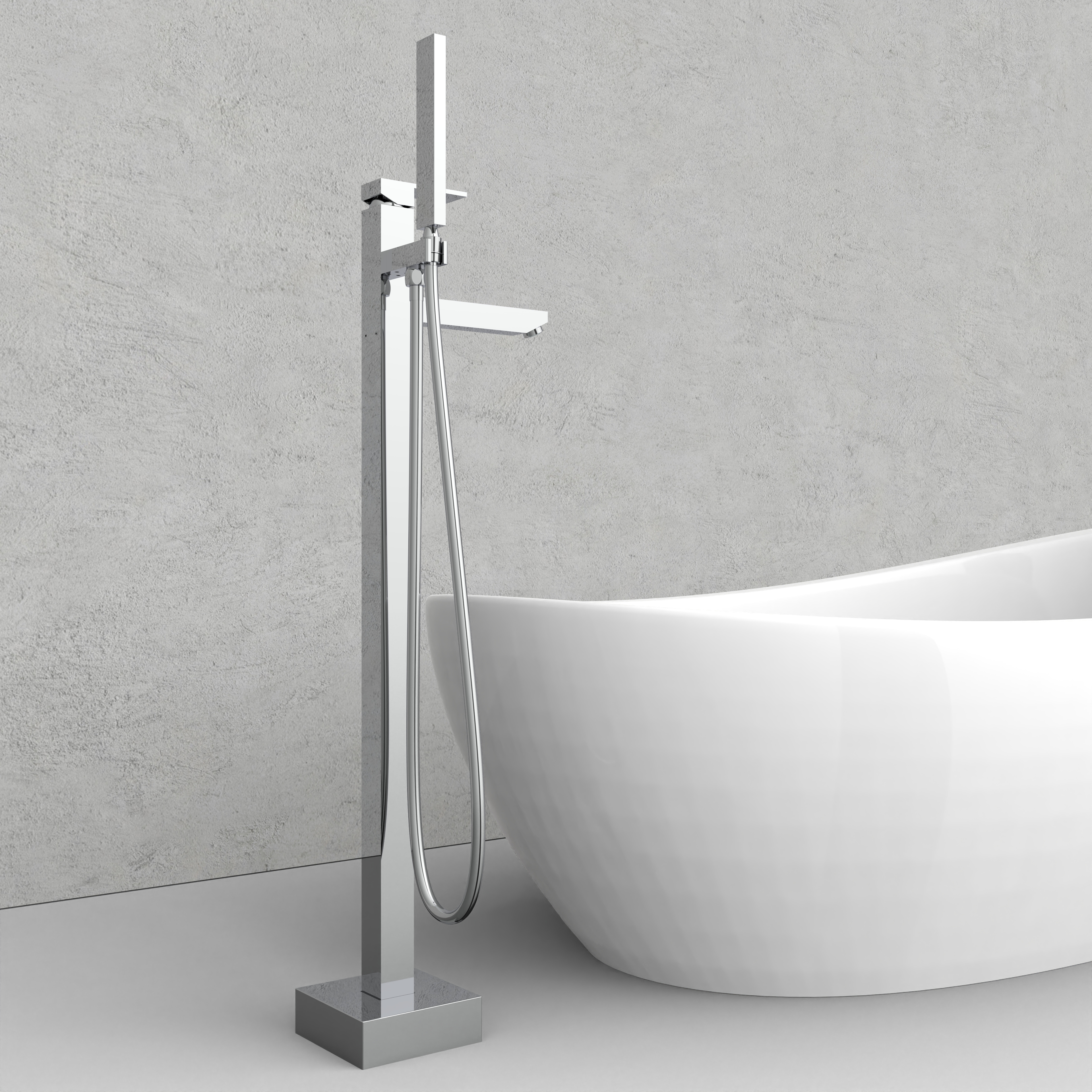 Floor Mounted Bathroom Bathtub Faucet 