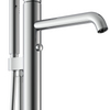 cUPC Sleek Concise Chrome Freestanding Spout Bathtub Faucet European Design Style