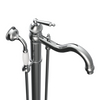 Retro Design Brass Stainless Steel Freestanding Tub Faucet