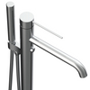 cUPC Sleek Concise Chrome Freestanding Spout Bathtub Faucet European Design Style