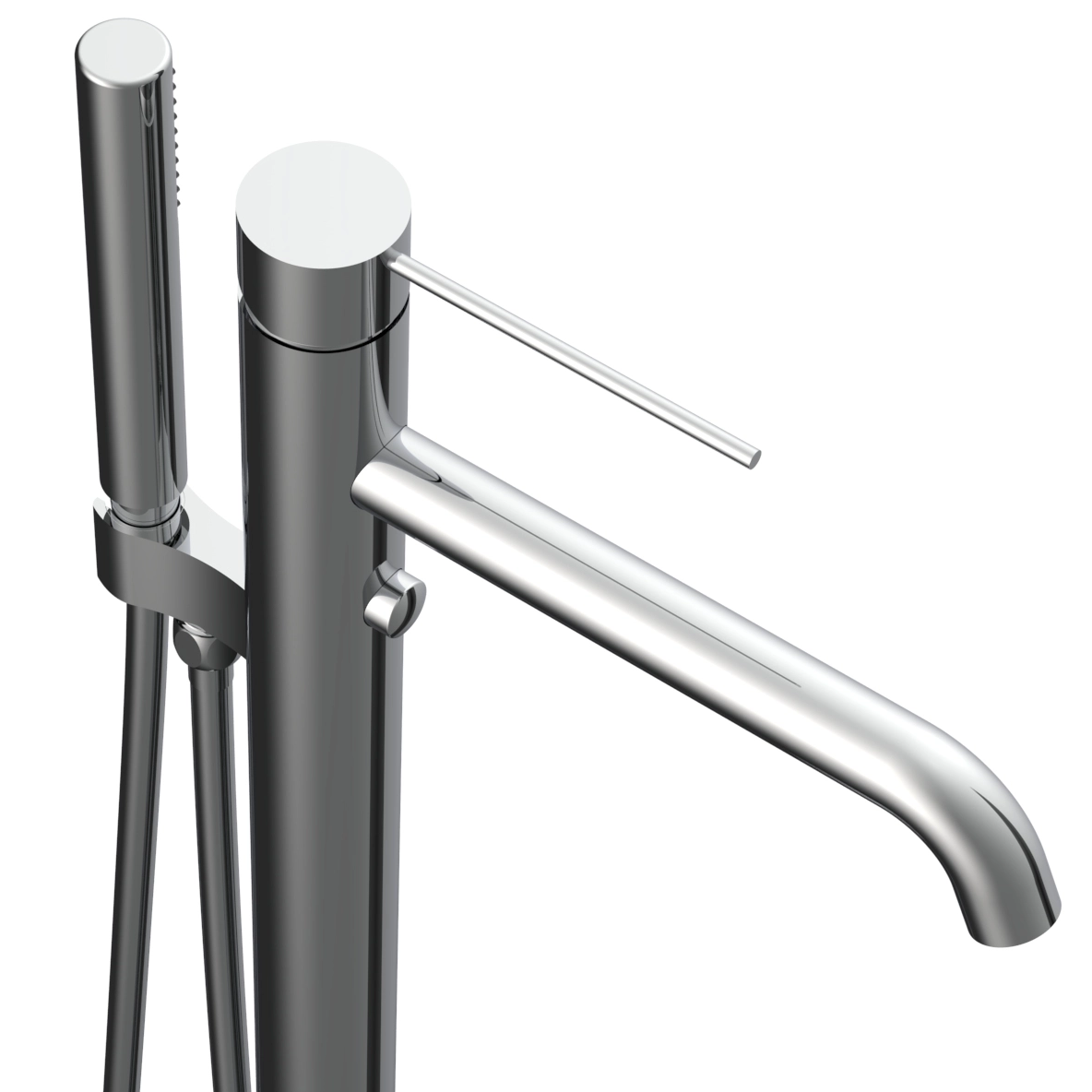 cUPC Sleek Concise Chrome Freestanding Spout Bathtub Faucet European Design Style