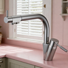 Brass Kitchen Faucet with Dual-Function Sprayer and Zinc Alloy Handle for Global Supply Chain