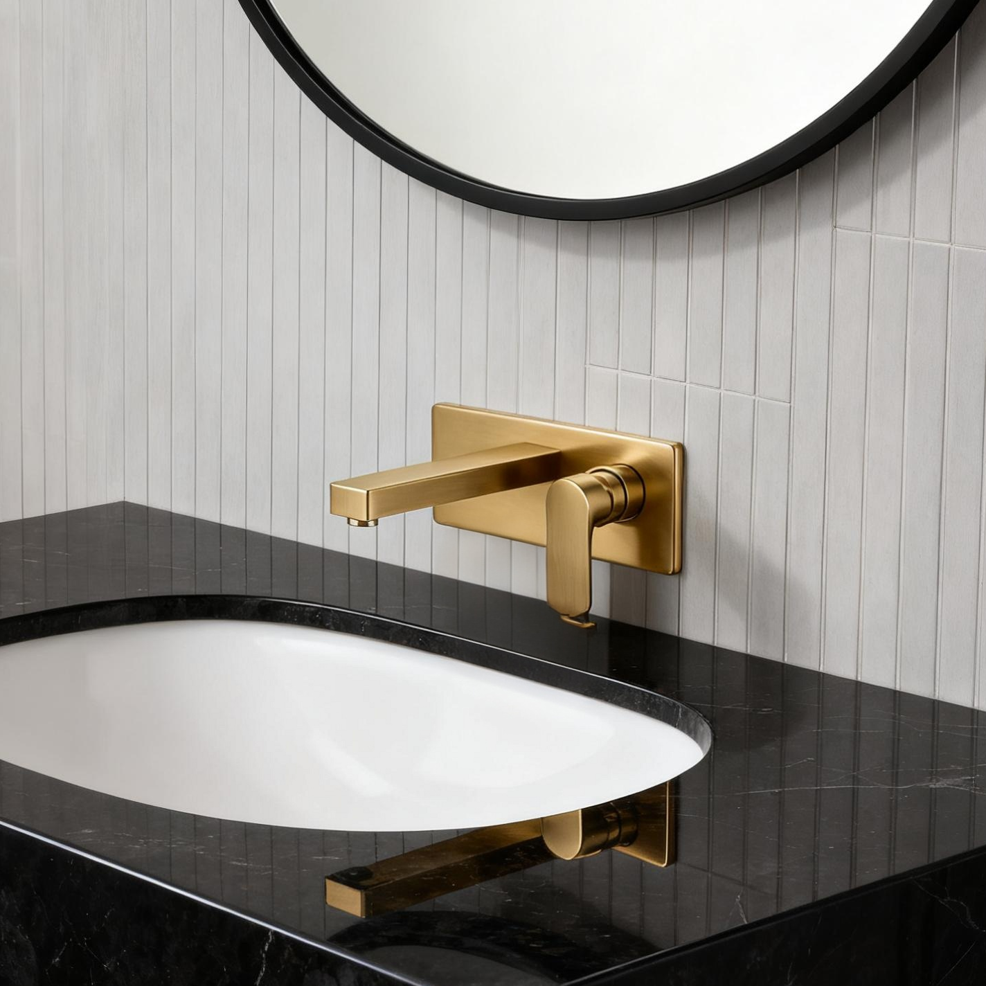 Modern Wall-Mounted Chrome Basin Faucet with Single Handle Mixer and Built-in Aerator Sprayer Solid Brass Bathroom Sink Tap for Residential & Hotel Projects