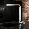 Modern Pull-Out Kitchen Faucet in Sleek Polished Chrome High-Arc Design with Sprayer