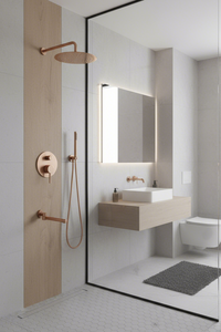 1101020 | 3-Function Concealed Shower System – Brushed Gold / Rose Gold