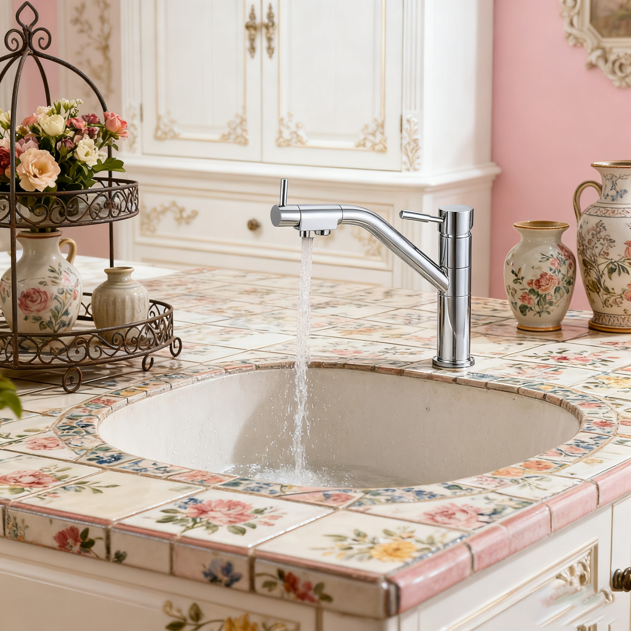 Kitchen Faucet with Sprayer - Premium Chrome Sink Mixer for Modern Kitchens 