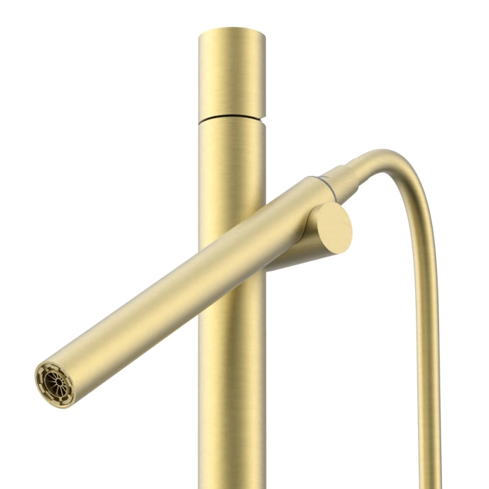 Luxury Brushed Gold Freestanding Tub Filler - DF-02027A-BG OEM/ODM Supply