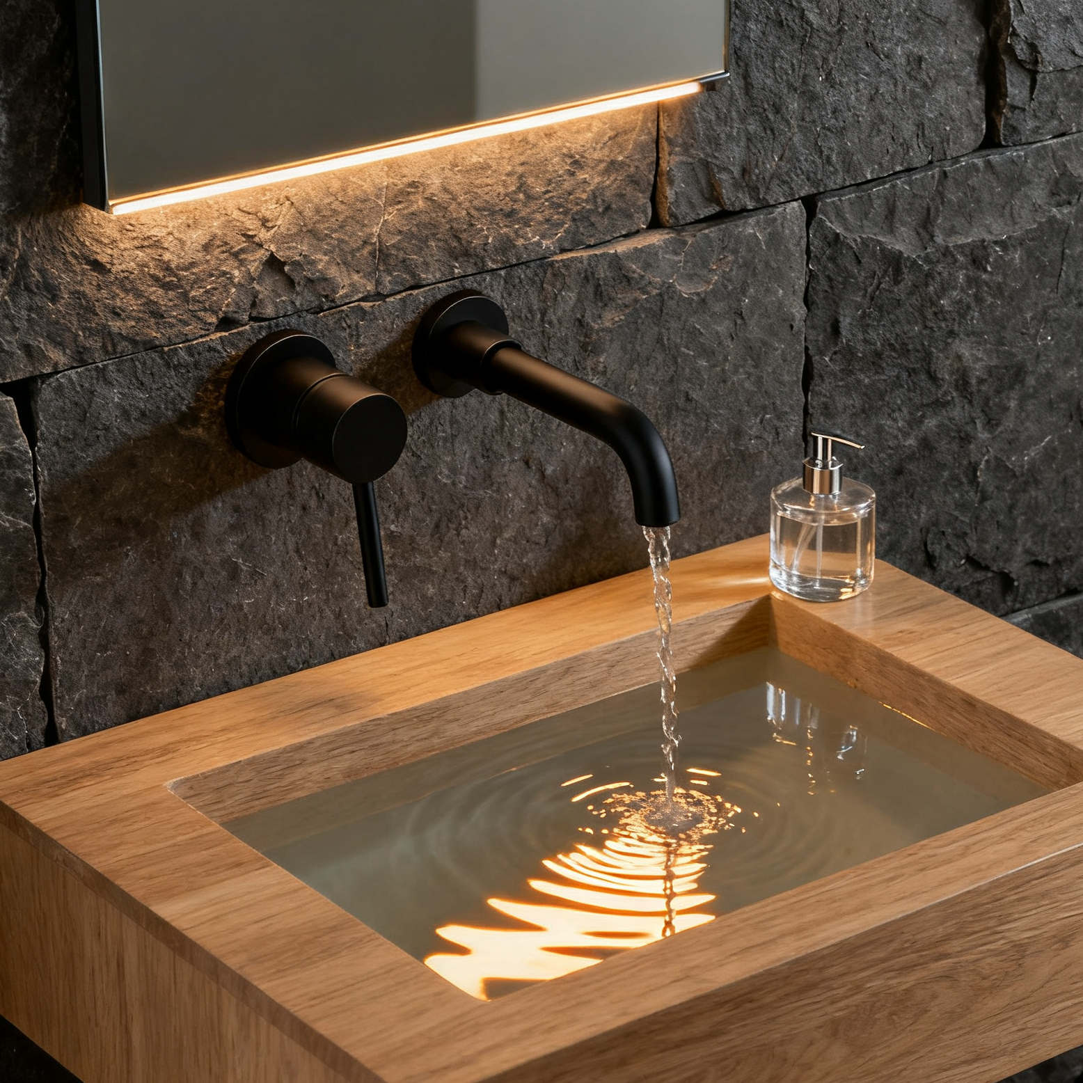 DF-05201-2 Stainless Steel Wall Mounted Basin Faucet Matte Black SUS304 Single Handle Bathroom Mixer Tap – Modern Minimalist Design