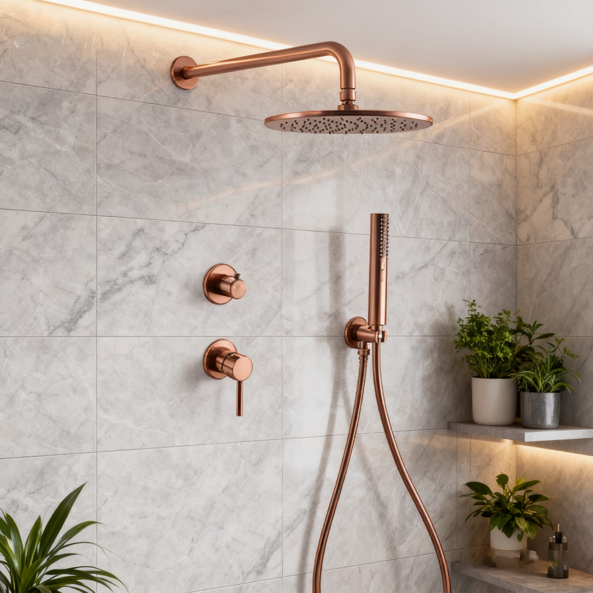 2-Function Concealed Shower System – Chrome Finish