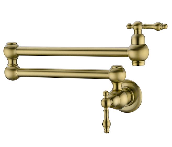 Premium Polished Chrome Wall Mount Pot Filler Kitchen Faucet from Chinese manufacturer