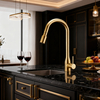 Premium High-Arc Pull-Down Kitchen Faucet with Sprayer and durable Chrome Finish for Modern Homes and Commercial Spaces