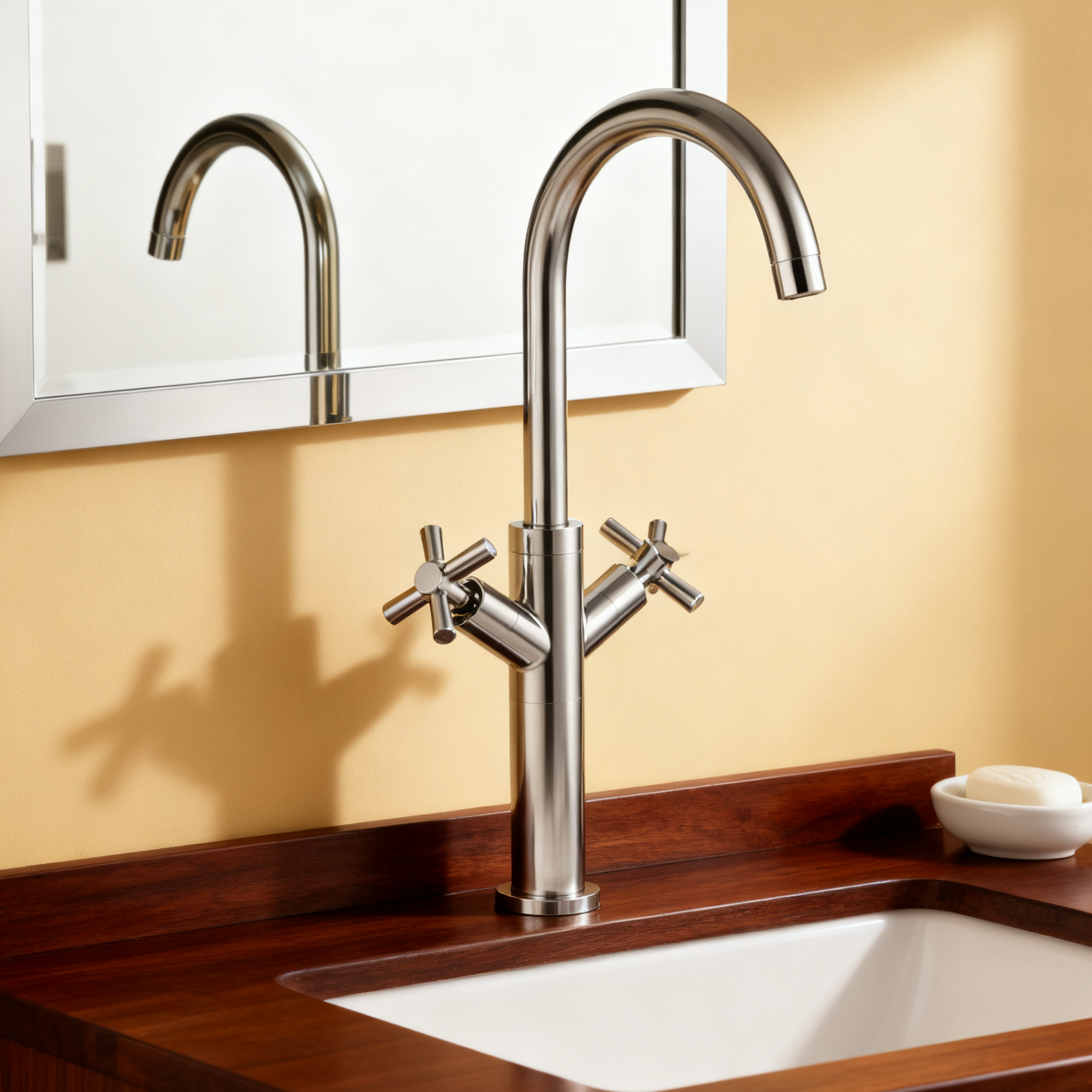 DF-03013H DR Brass Basin Faucet – Modern Single Handle Mixer with Water-Saving Sprayer Function
