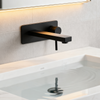 DF-05223 Matte Black Wall Mounted Brass Basin Faucet – Modern Minimalist Mixer Tap