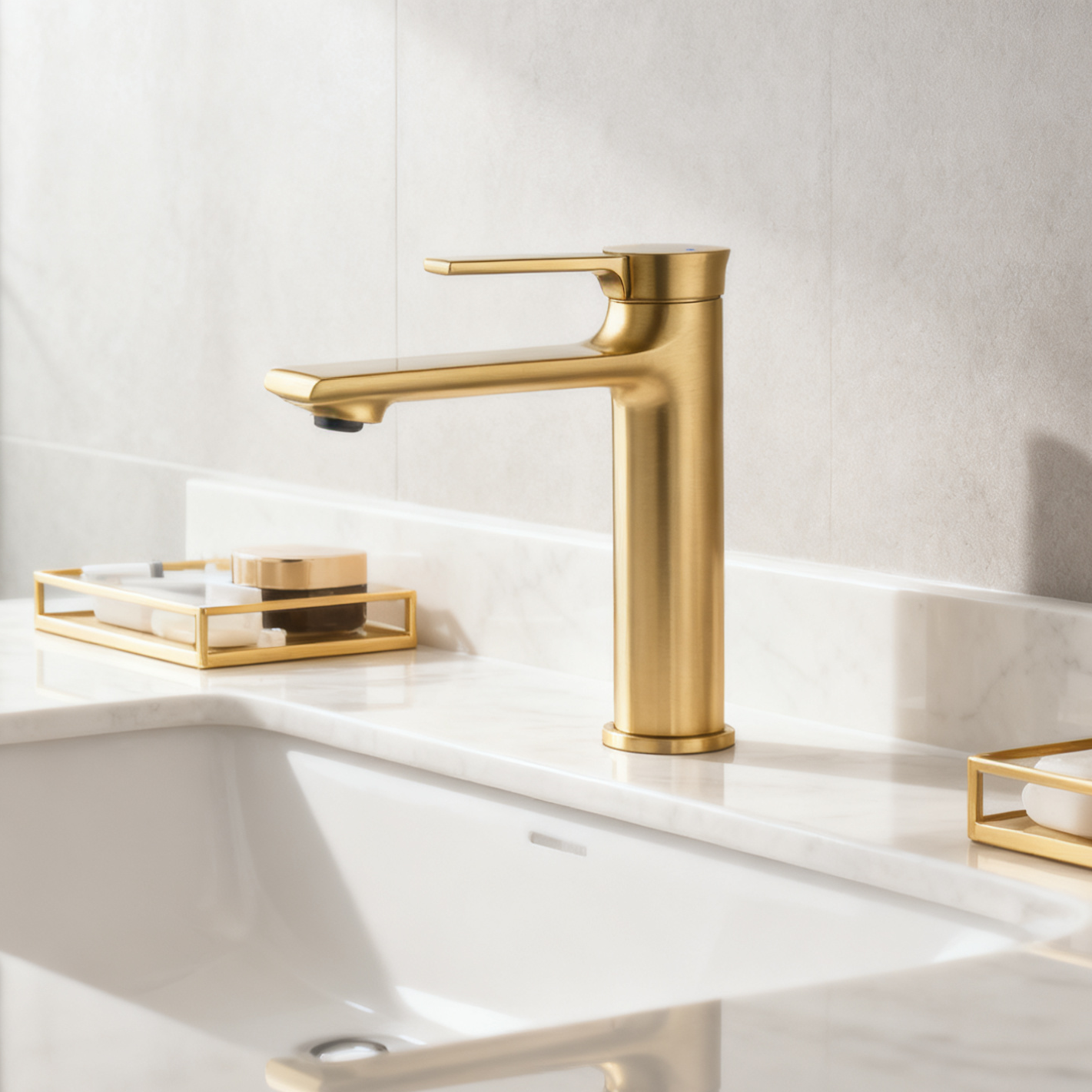Brass Basin Faucet 1401031: Modern Elegance for Vessel Sinks