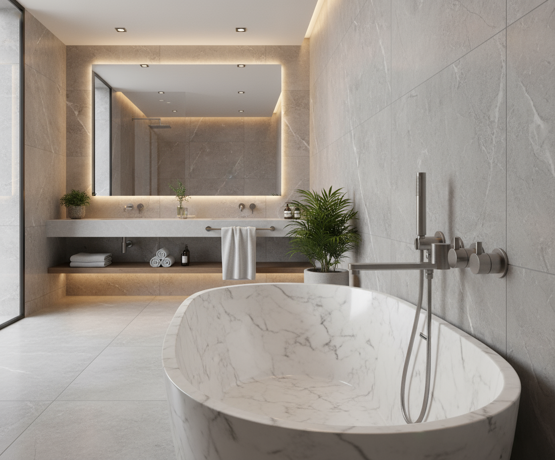 Modern Wall-Mounted Bathtub Faucet with Hand Shower – Matte Black | Brass Valve + Stainless Steel Trim