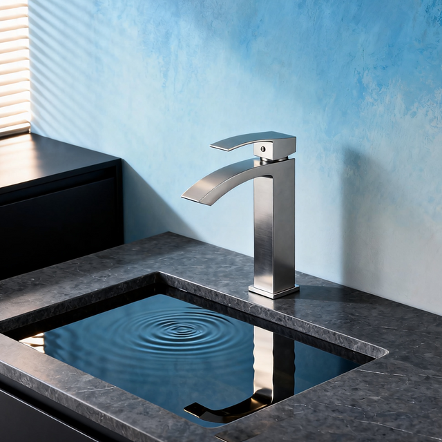 Single Hole Single-Handle High Arc Bathroom Faucet in Polished Chrome