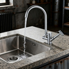 Stainless Steel Kitchen Faucet with Pull-Out Sprayer and High-Arc Spout in Modern Sink Mixer for Commercial Projects
