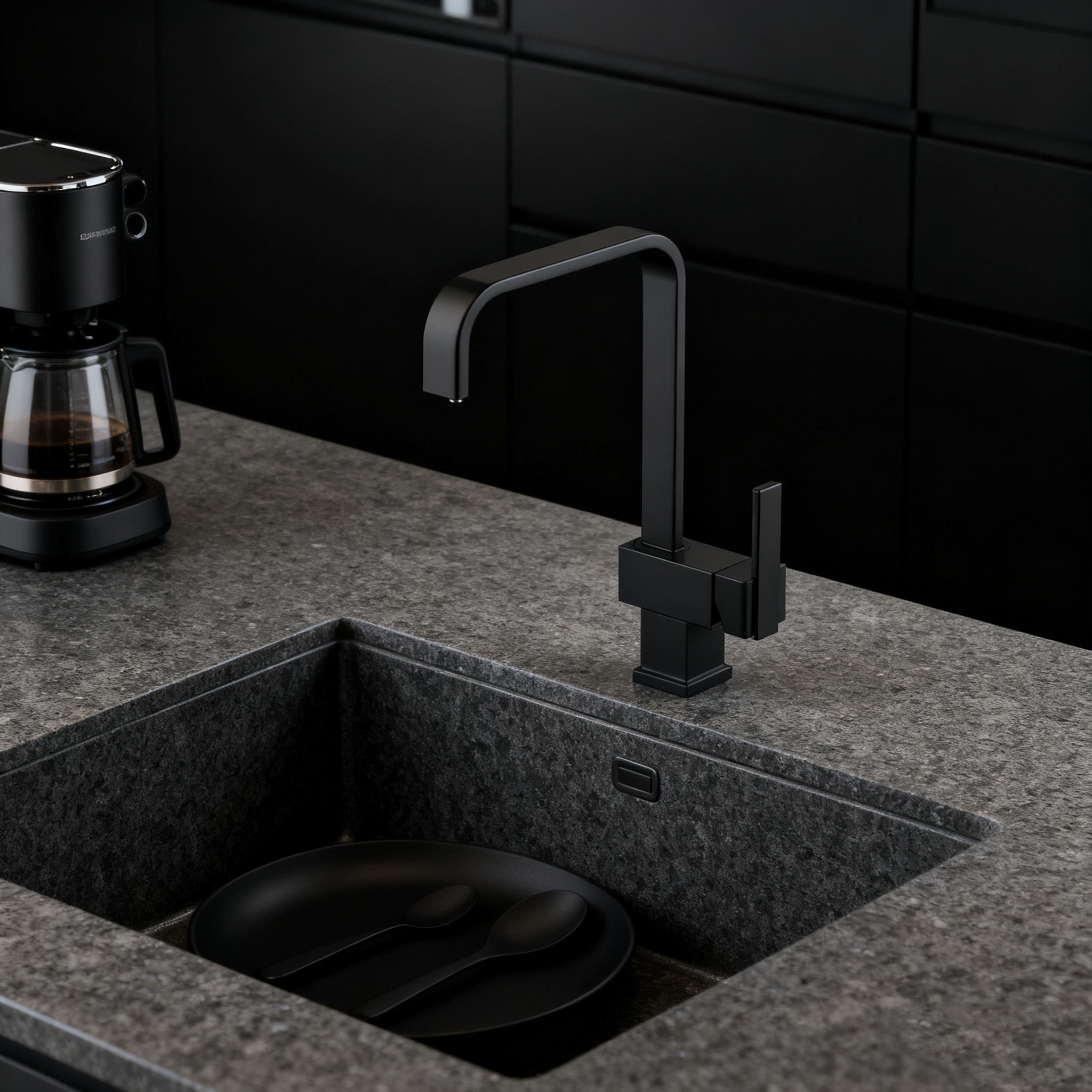 Durable Kitchen Faucet with DR Brass Body and Zinc Handle in Modern Design