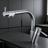 Brass Kitchen Faucet with Dual-Function Sprayer and Zinc Alloy Handle for Global Supply Chain