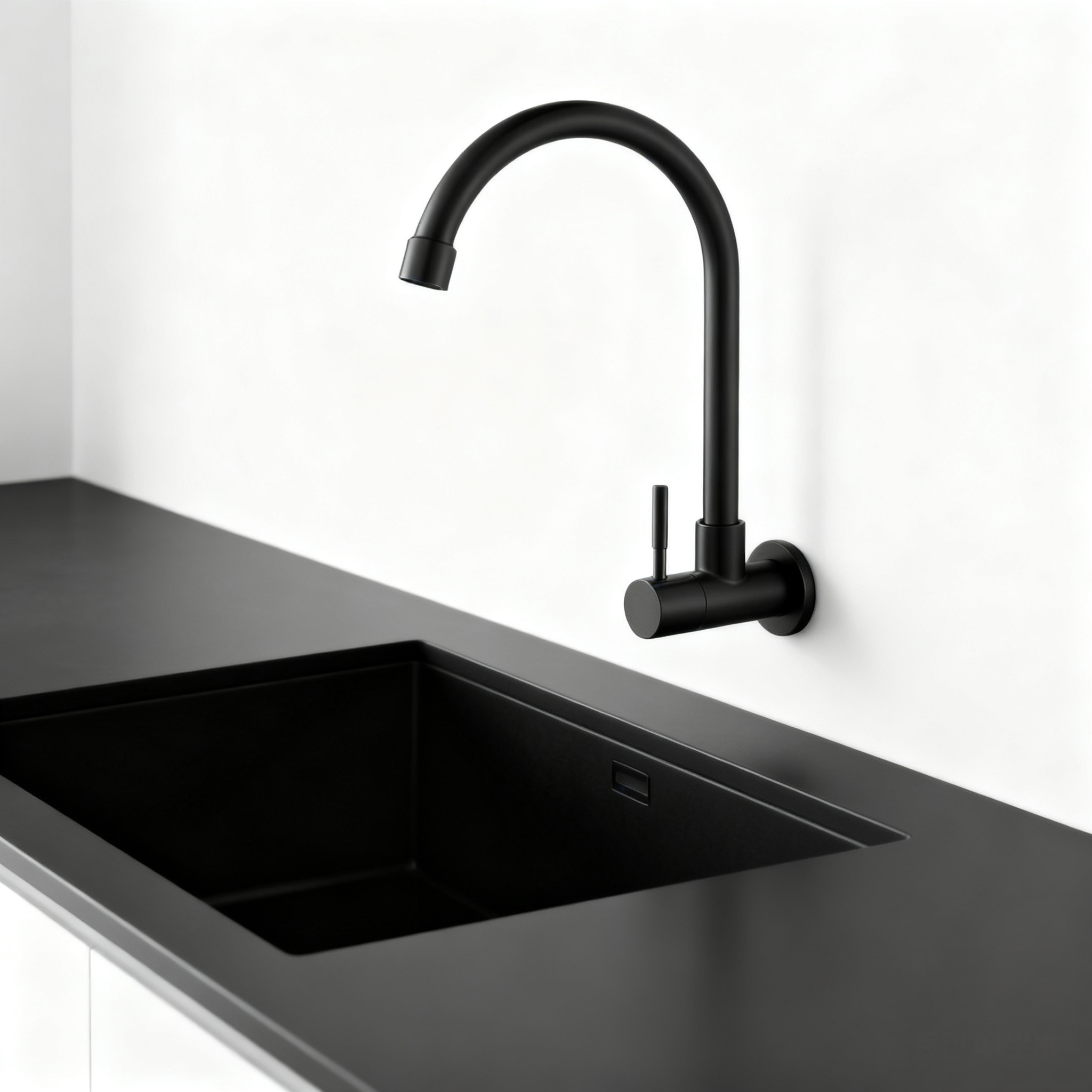 Wall-Mounted Kitchen Faucet in Full 304 Stainless Steel with High-Arc Rotatable Spout for Global Commercial Kitchens