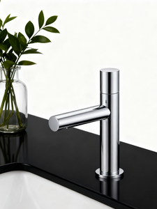 Modern Single Handle Basin Faucet with Built-in Aerator – Contemporary Bathroom Sink Mixer Tap for Residential and Commercial Projects