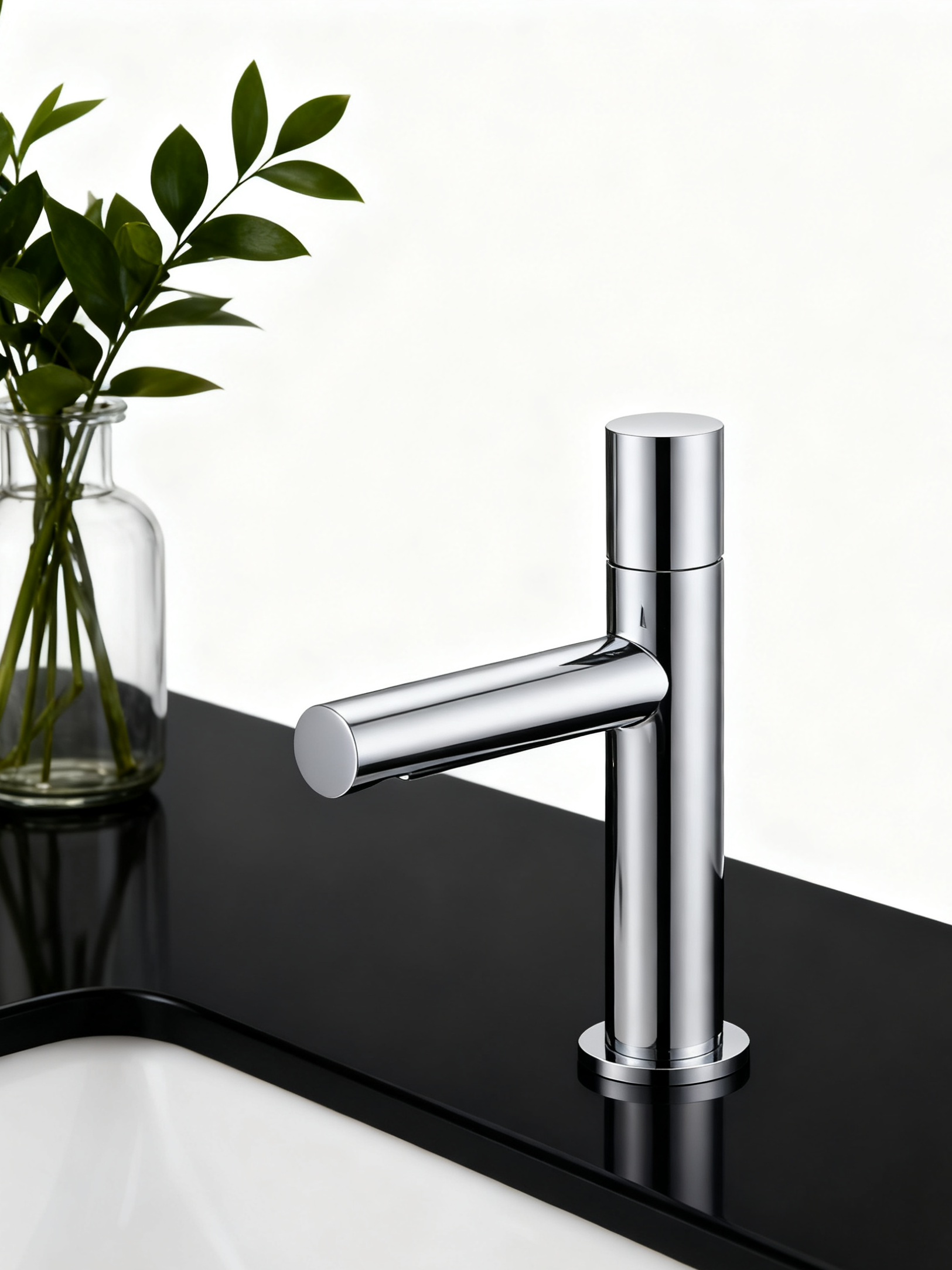 Modern Single Handle Basin Faucet with Built-in Aerator – Contemporary Bathroom Sink Mixer Tap for Residential and Commercial Projects