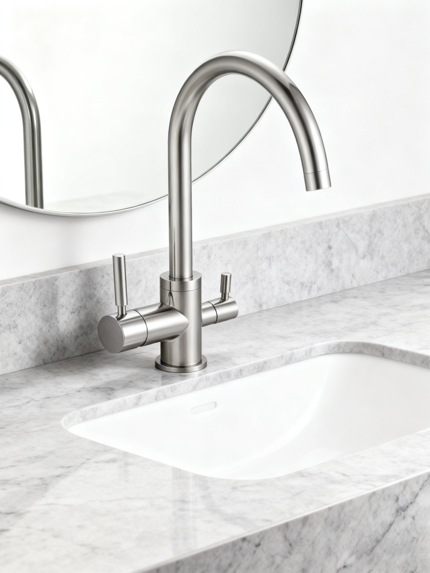 Modern Kitchen Mixer Faucet with Dual Water Flow Mode, Easy Switch Between Spray and Stream