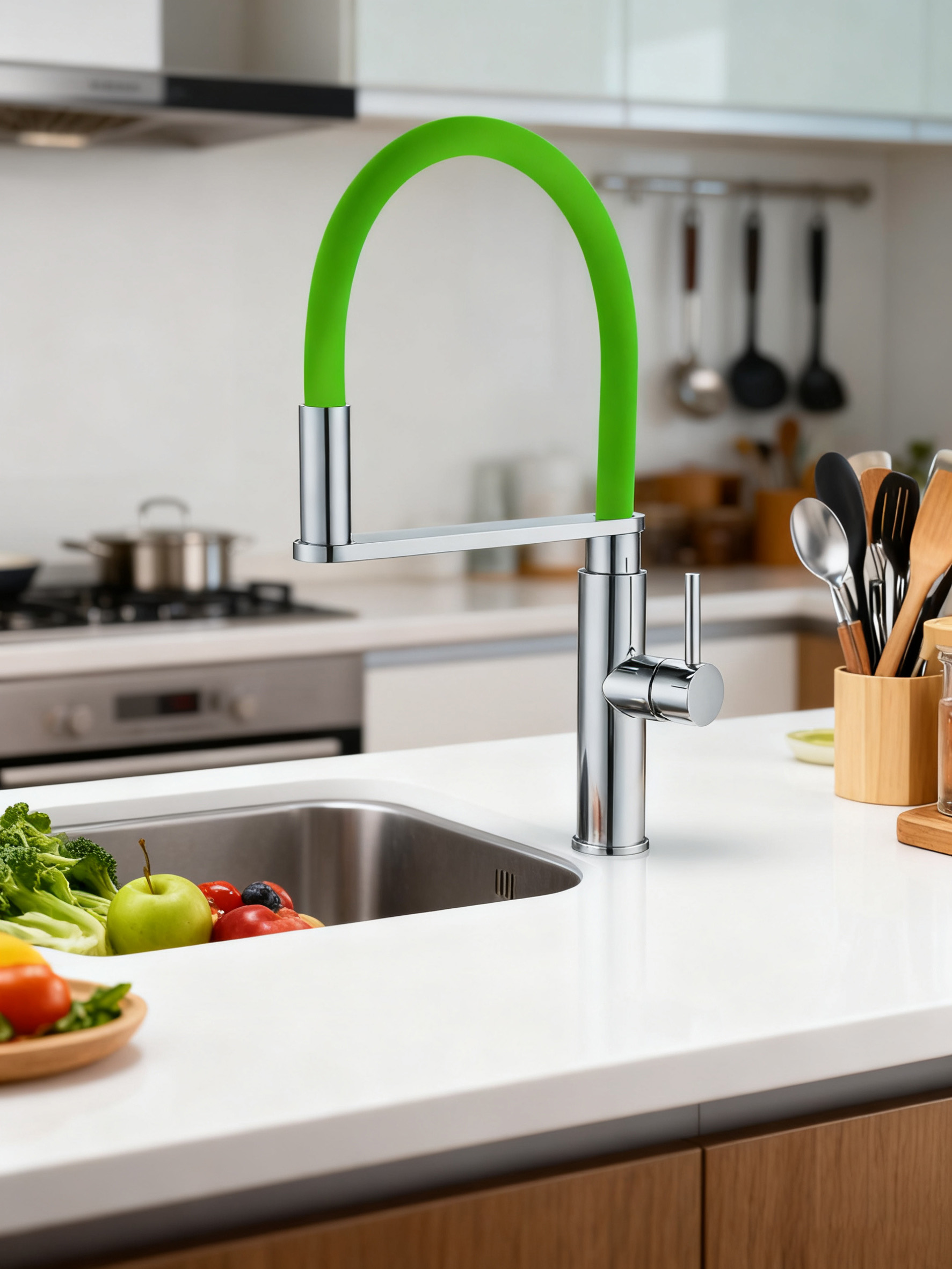 Kitchen Faucet for Single Handle Sink Tap for Modern Homes and Commercial Spaces