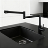 Modern Stainless Steel Pull-Out Kitchen Faucet with Single Handle for Commercial or Residential Use for Easy Cleaning