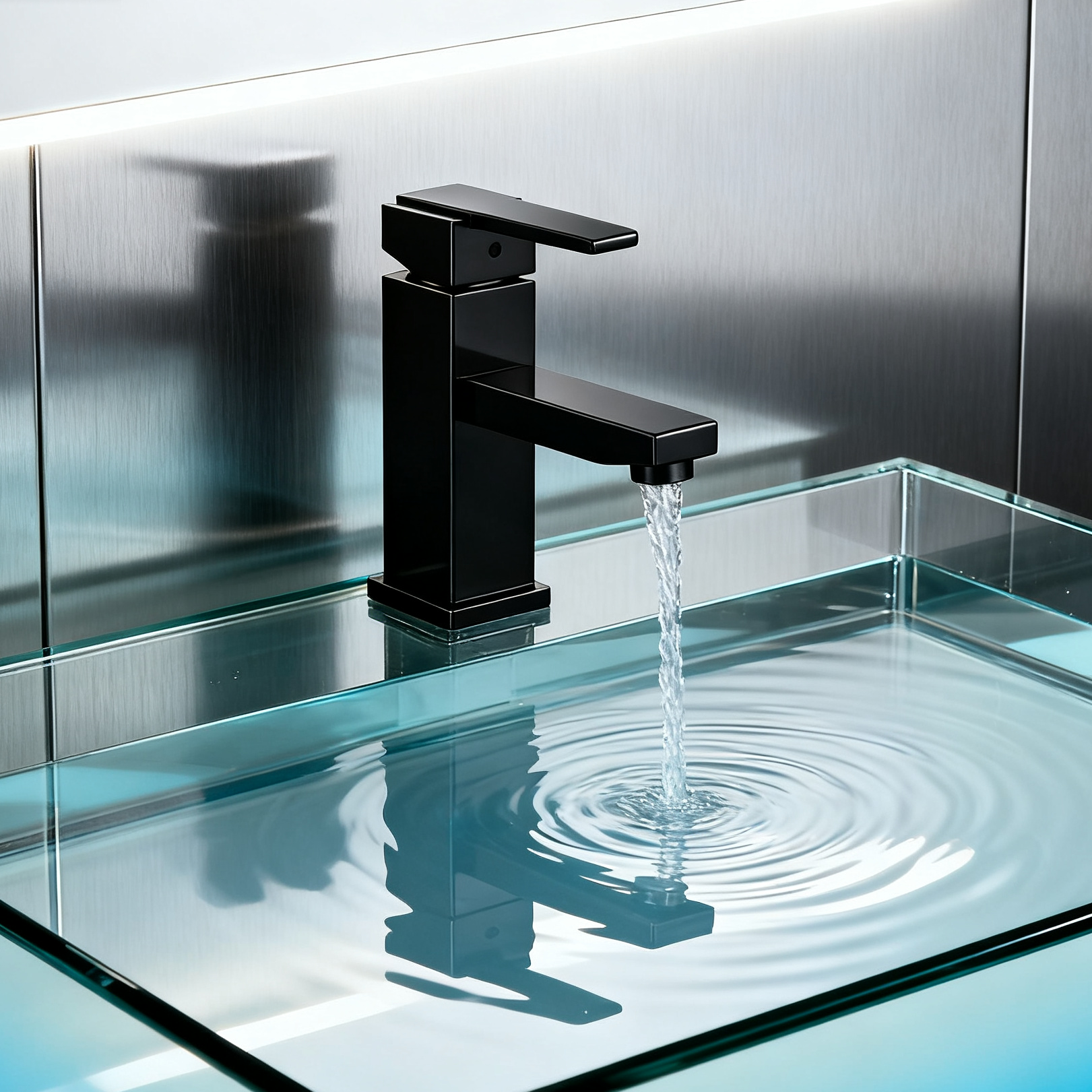 DF-0901 DR-Brass Basin Faucet (Matte Black) – Modern Single-Lever Mixer