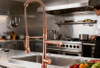 Commercial Pre-Rinse Kitchen Faucet | Pull Down Sprayer Industrial Sink Tap for Restaurant & Home Use