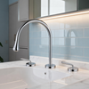 Luxury 3-Hole Brass Basin Faucet 1401009 Dual Handle Deck-Mounted Lavatory Mixer Tap – Polished Chrome Finish G1/2” × 800 mm Inlet Hoses
