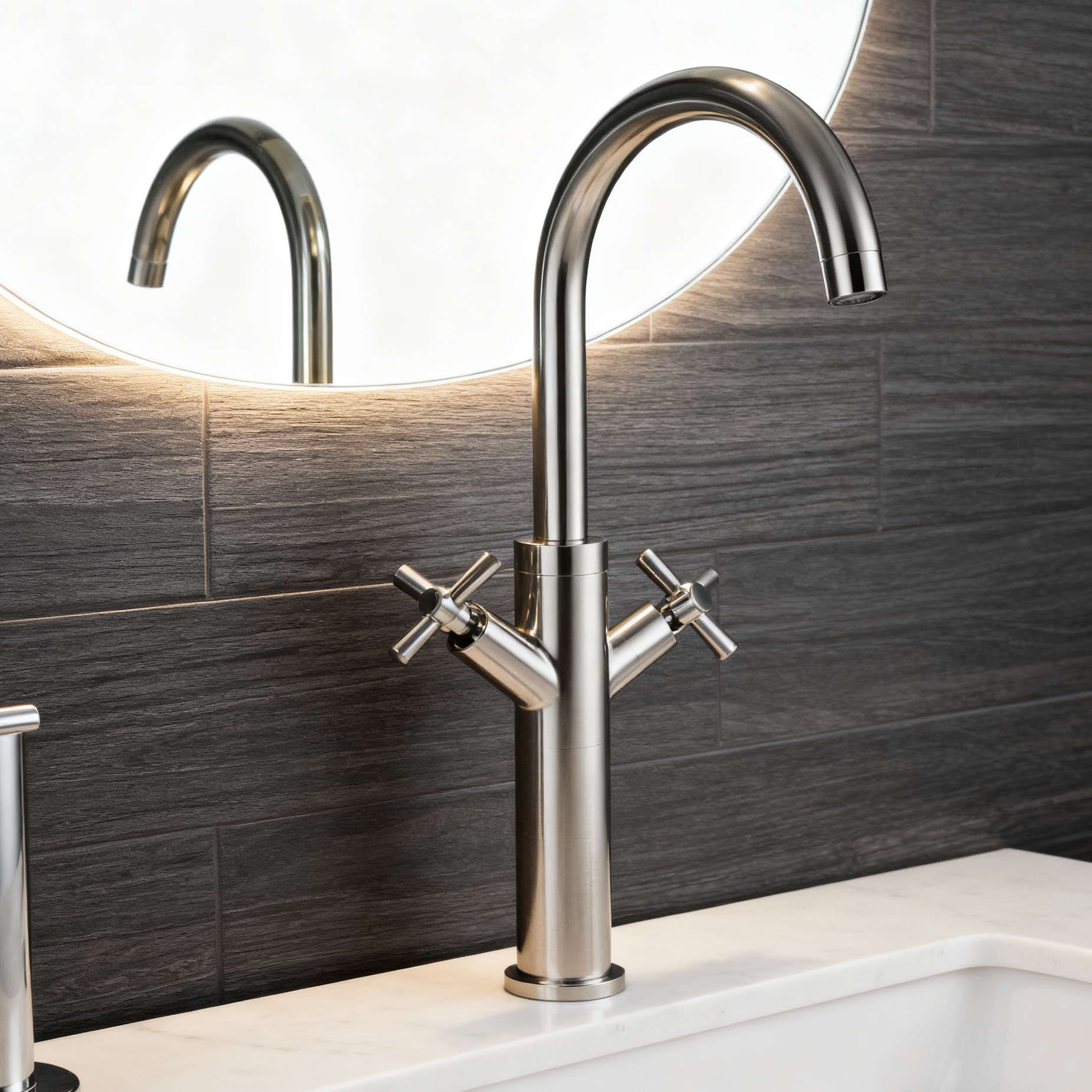 DF-03013H DR Brass Basin Faucet – Modern Single Handle Mixer with Water-Saving Sprayer Function