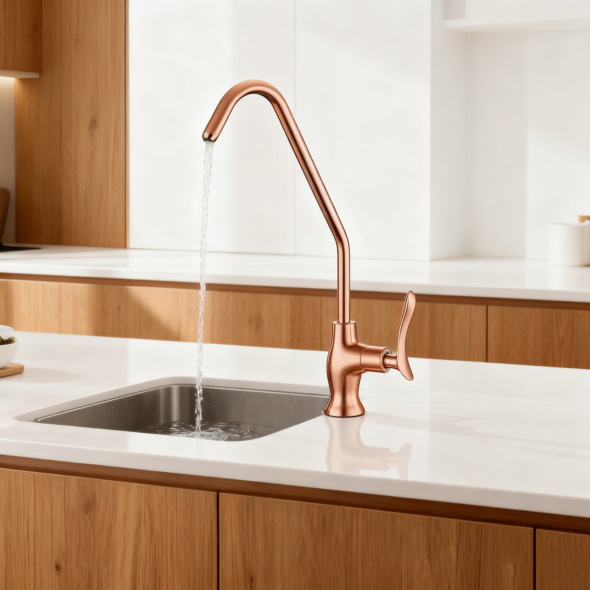 Stainless Steel Drinking Water Kitchen Faucet with Dual-Function Purified Water and Stream for Project Supply