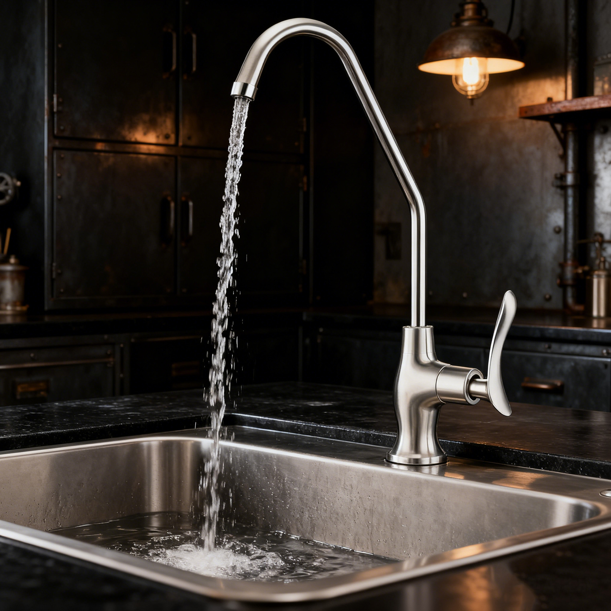 Stainless Steel Drinking Water Kitchen Faucet with Dual-Function Purified Water and Stream for Project Supply