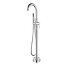 Gooseneck Floor Mounted Standing Bathtub Faucets Tub Filler with High Flow Rate DF-02043-2