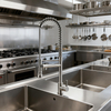 Commercial Pre-Rinse Kitchen Faucet | Pull Down Sprayer Industrial Sink Tap for Restaurant & Home Use
