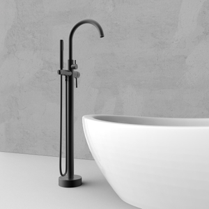 Matte Black High-Flow Floor Mounted Bathtub Faucet Tub Fillers