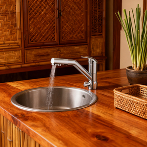 Modern Commercial Kitchen Faucet with Dual Spray Mixer Tap by Global Supply