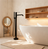 High-Flow Black Freestanding Bathtub Faucet – European Design, Brass Construction | Landonbath OEM Factory