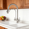 Modern Design Premium Pull-Down Kitchen Faucet with Dual-Function Sprayer and Durable Brass Construction 