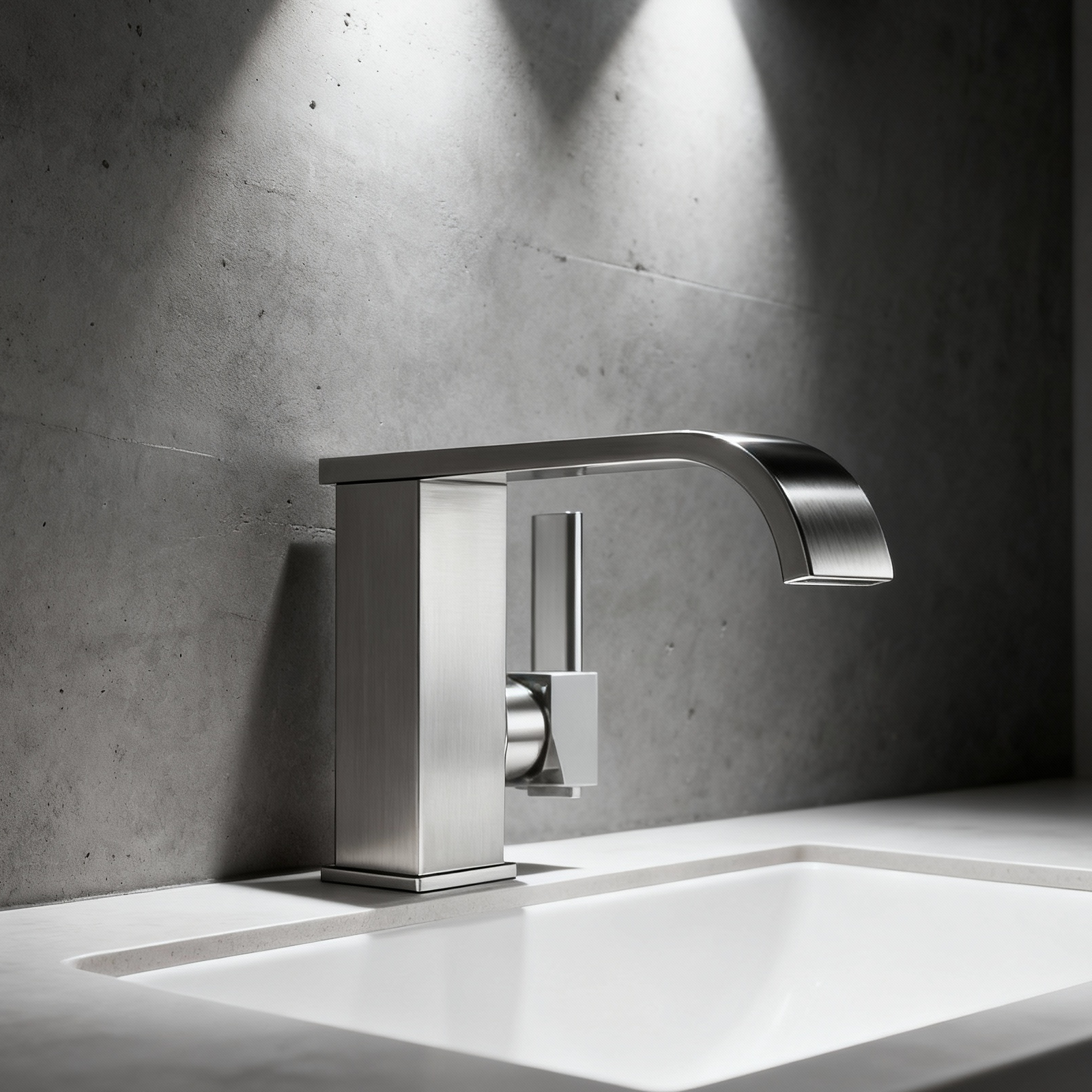 DF-02015B DR Brass Basin Faucet – Square Design Single Handle Bathroom Mixer Tap