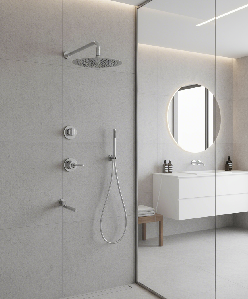 Luxury matte black concealed shower set project supply China
