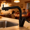 Brass Kitchen Faucet with Dual-Function Sprayer and Zinc Alloy Handle for Global Supply Chain
